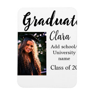 Graduation add name class of 20xx congrats add pho magnet