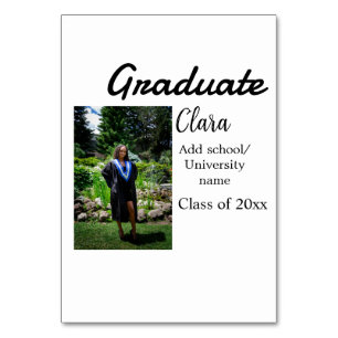 Graduation add name class of 20xx congrats add pho table number