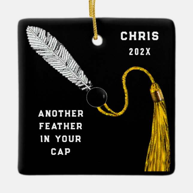 Graduation Advanced Degree Ceramic Ornament (Front)