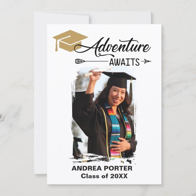 Graduation Adventure Awaits Party Invitation (Front)