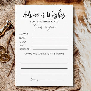 Graduation Advice & Wishes 2025 Grad Party Signage Holiday Card