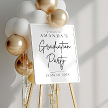 Graduation Affiche de bienvenue minimaliste