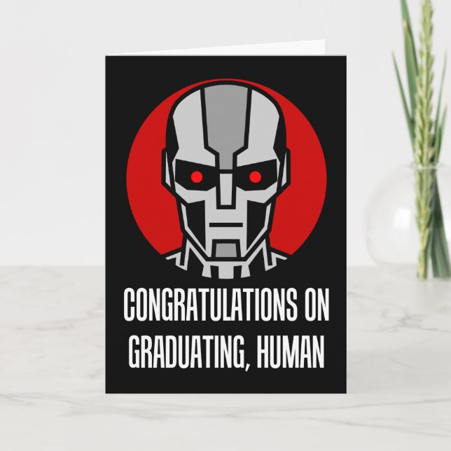 Graduation AI Robot Congratulations College Grad Card (Front)
