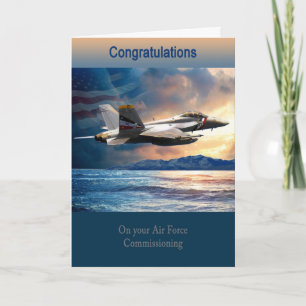 Graduation Air Force Commissioning, F 18 Card