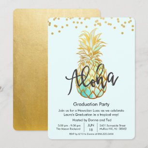 Graduation Aloha Luau Party Invitation