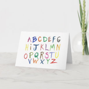Graduation Alphabet Card