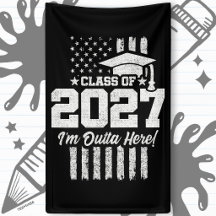 Graduation American Flag Senior Class of 2027