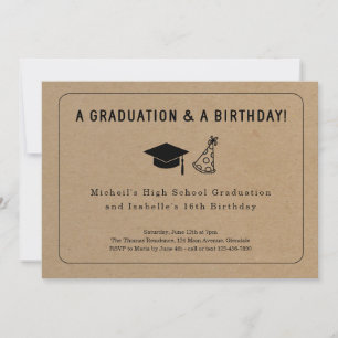 Graduation and Birthday Party Joint Invitation