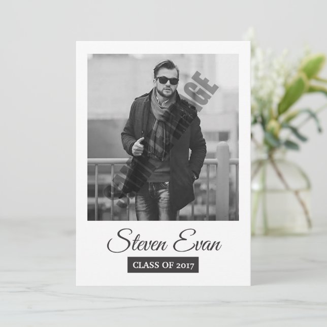 Graduation Announcement and Invitation (Standing Front)