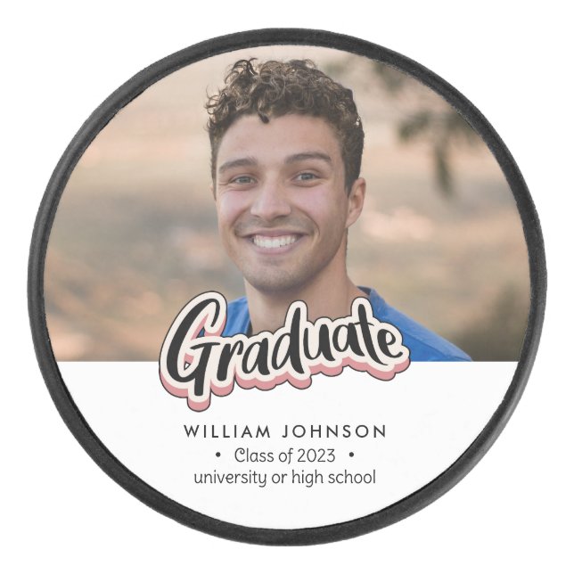 Graduation Announcement Class of 2023 Hockey Puck (Front)