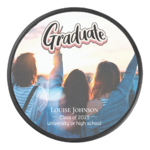 Graduation Announcement Class of 2023 Hockey Puck