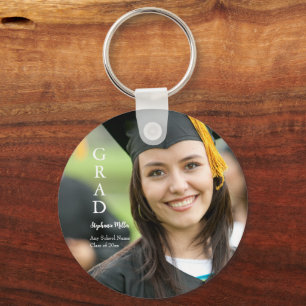 Graduation Announcement Customizable Name School Keychain