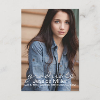 Graduation Announcement/Invite | graduate p | grey Invitation