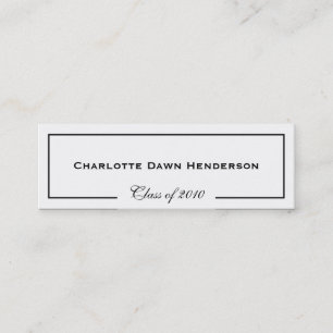 Graduation announcement name card border Class of
