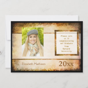 Graduation Announcement Parchment Photo Invitation