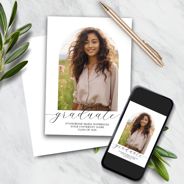 Graduation Announcement Photo Arch - White (Creator Uploaded)