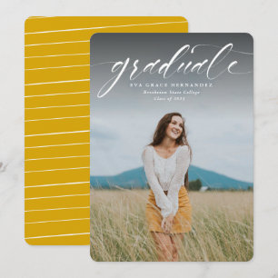 Graduation announcement photo card