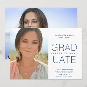 Graduation Announcement Photo Minimalist Simple