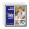 Graduation Announcement with 3 Photos Blue Gold
