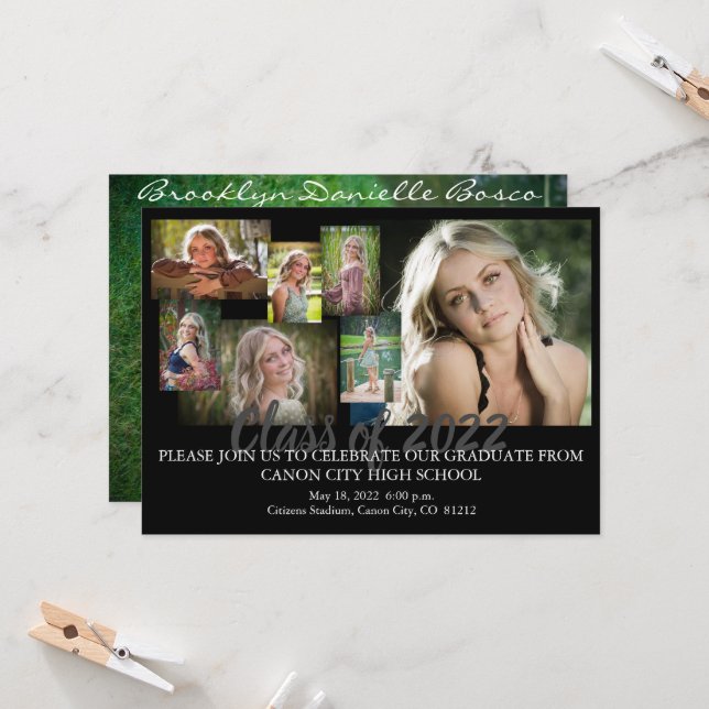 Graduation Announcements Invitation (Front/Back In Situ)