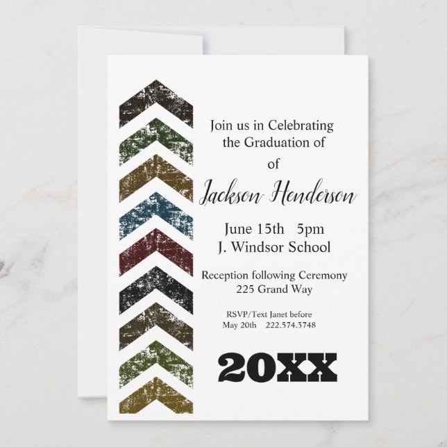 Graduation Arrow Invitation Class of 2023 (Front)