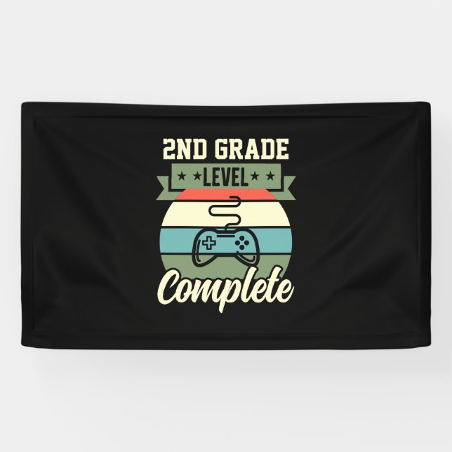 Graduation Art | 2nd Grade Level Complete Banner (Horizontal)