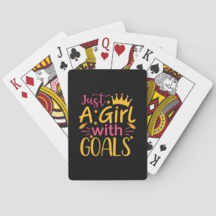 Graduation Art   Just A Girl With Goals Playing Cards