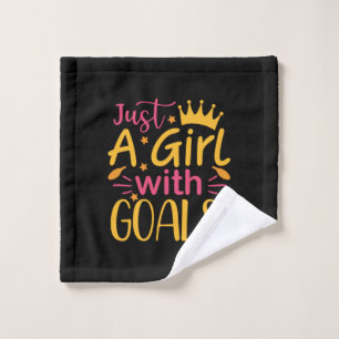 Graduation Art Just A Girl With Goals Wash Cloth