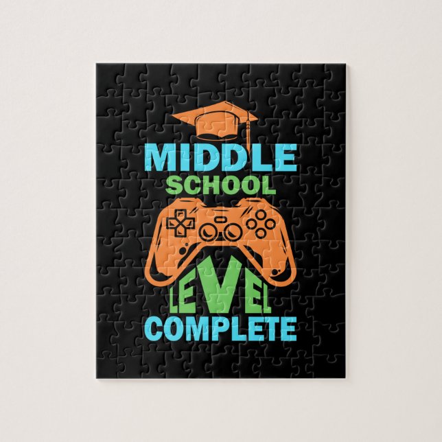 Graduation Art | Middle School Level Complete Jigsaw Puzzle (Vertical)