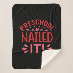 Graduation Art   Preschool Nailed It Sherpa Blanket