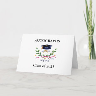 Graduation Autographs Signatures Keepsake Card