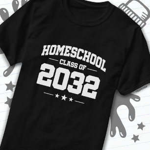 Graduation Back to Home School Class of 2032 T-Shirt
