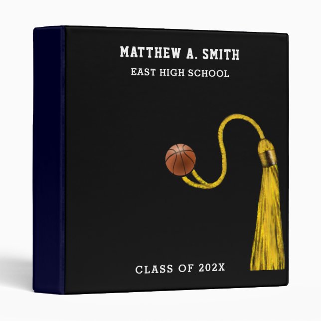 Graduation Basketball Gift Binder (Front/Spine)