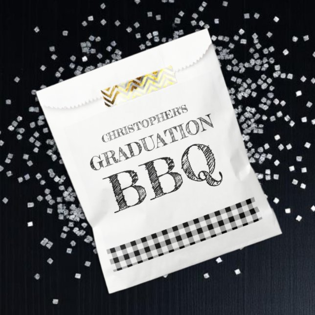 Graduation BBQ Gingham Favour Bag (Creator Uploaded)