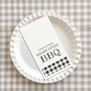 Graduation BBQ Gingham Napkin