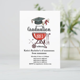 Graduation BBQ invitation, Grand party Invitation