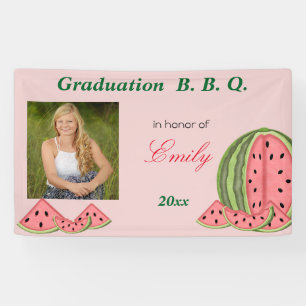 Graduation, BBQ, Watermelon, Fun, Custom Banner