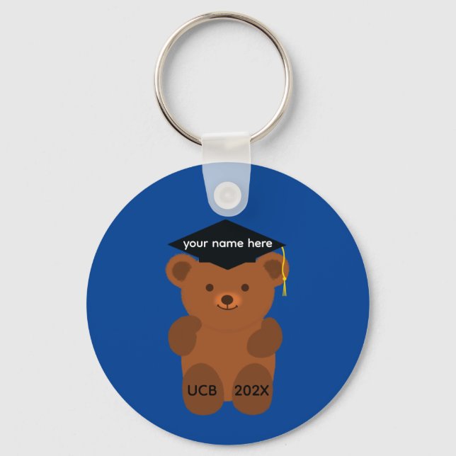 Graduation Bear #1 Keychain  (Front)