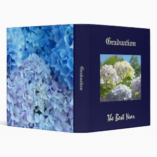 Graduation binder The Best Years Blue Hydrangeas