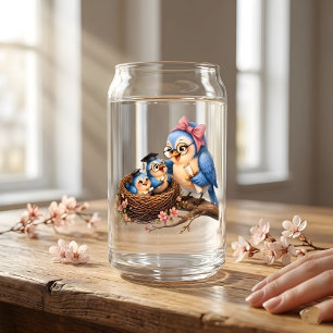 Graduation Bird Drinkware Set Can Glass