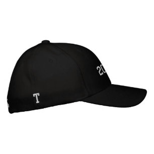 Graduation Black Embroidered Hat