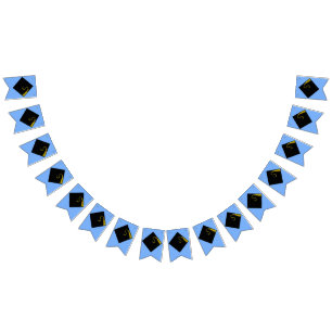 Graduation Blue Bunting Flags