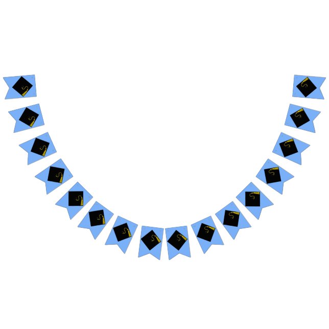 Graduation Blue Bunting Flags (All)