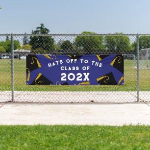 Graduation Blue Congrats Banner