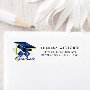 Graduation Blue Gold Classic Return Address