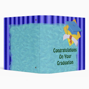 Graduation Blue Stripes Set Binder