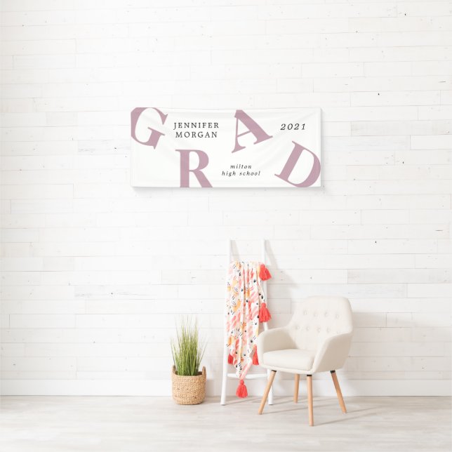 graduation bold letters school colours banner (Insitu)