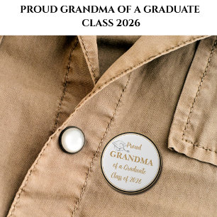 Graduation Button – Proud GRANDMA of Graduate 2026