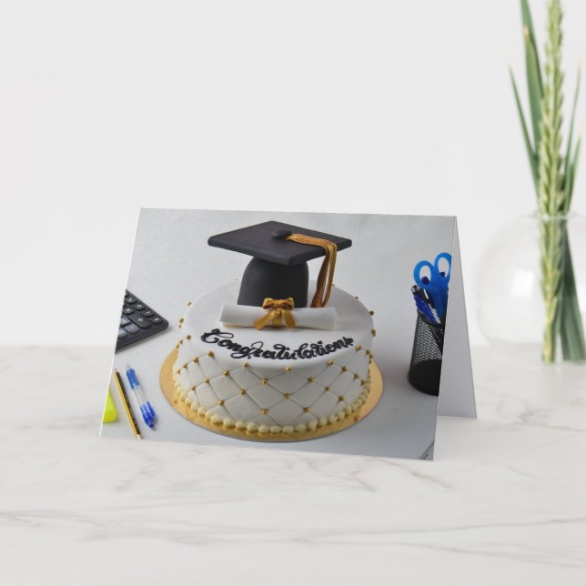 Graduation Cake Greeting Card (Front)