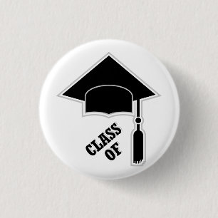Graduation Cap 1 Inch Round Button